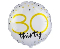 Foil balloon 18" FX - Happy Birthday 30 (round), packed